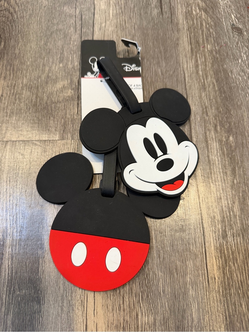 Disney Mickey Mouse Luggage Tags Set of 2 NWT Travel Accessories Official Merch